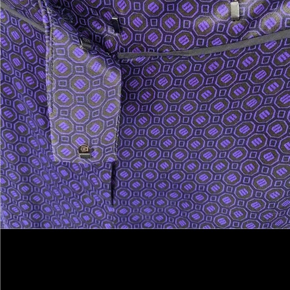 Massimo Dutti Purple Satin Trousers Geometric Pattern New Pants Size 6 - Picture 16 of 16